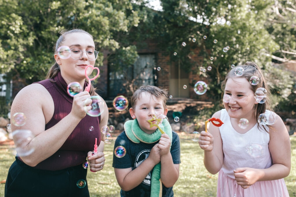children having fun